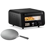 Princess Pizzaofen Pro Max, 15L, 400°C, Digitales Bedienfeld, 2100W, Pizzastein & Schaufel, Ober-/Unterhitze, Timer, Kühle Tür, Kompakt & Tragbar, Für Innen-/Außenbereich, 112780