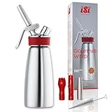 iSi Gourmet Whip Sahnespender 500ml, Alle Teile spülmaschinenfest, Körper aus hochwertigem Edelstahl, Betrieb mit iSi Sahnekapseln, Für Sahne, warme und kalte Saucen, Suppen, Espumas, Desserts