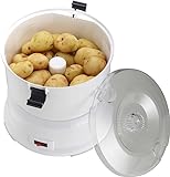 EPIQ 80001214 Kartoffelschälmaschine, 1kg, elektrischer Kartoffelschäler, Kartoffel, Schälmaschine, Kunststoff, Weiss